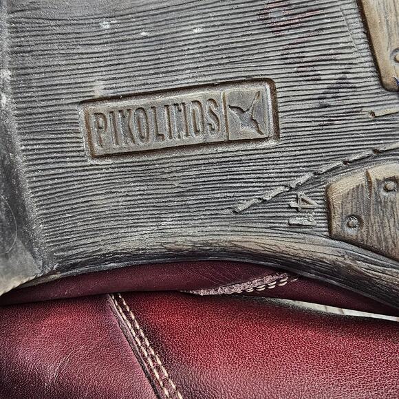 Pikolinos Malaga leather ankle booties cherry double zip Women's size 41 (10) - Picture 8 of 8